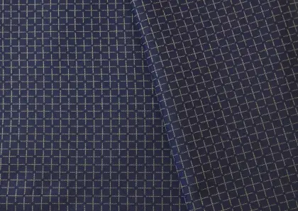 Worsted cashmere wool and cotton blended fabric