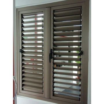 Desain Modern Kualitas Tinggi Aluminium Glass Shutter Window Blind Louvre Untuk Rumah