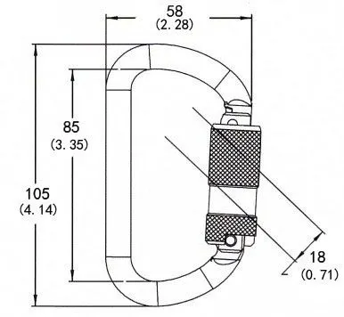US type ce gs tuv Avation aluminum carabiner bulk