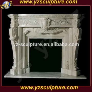 marble carving freestanding outdoor fireplace