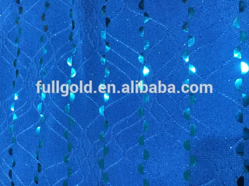 Best Quality Polyester Spandex FDY Fabric For Garment With Spangle