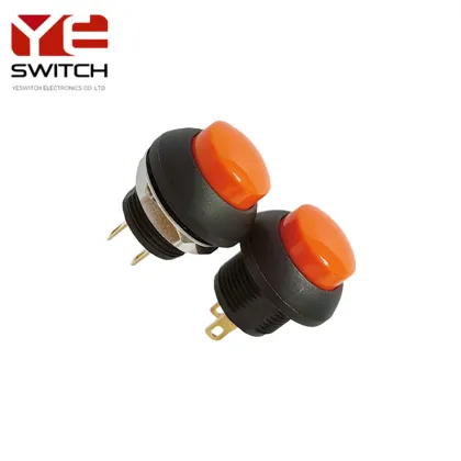 YESWITCH 12mm IP68 Orange High Push Button Switches