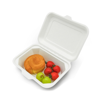 450ml lock box disposable biodegradable bagasse box