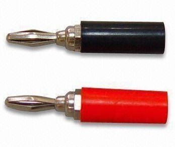 4mm Banana Plugs With Red/Black Insulator, RoHS Compliant
