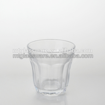 FDA,Machine made high quality whisky glass with round flat thick bottom kettle