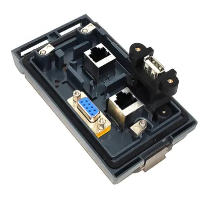 Multi panel socket combination RJ45 Jack and D-SUB