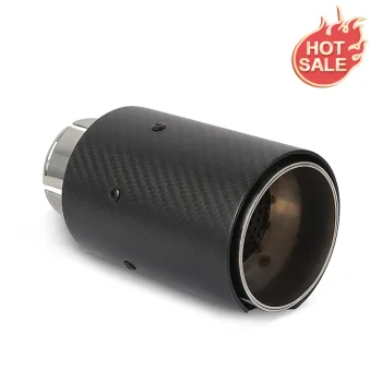 Black Steel Carbon Fiber Exhaust Muffler Tips