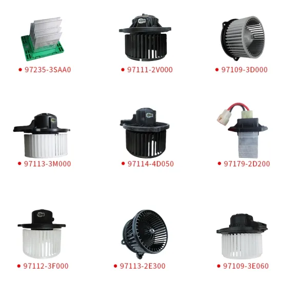 Hyundai Kia Car Air Conditioner System Blower Fan and Resistor for Model Part Numbers 97113-m0000, 97113-1w000