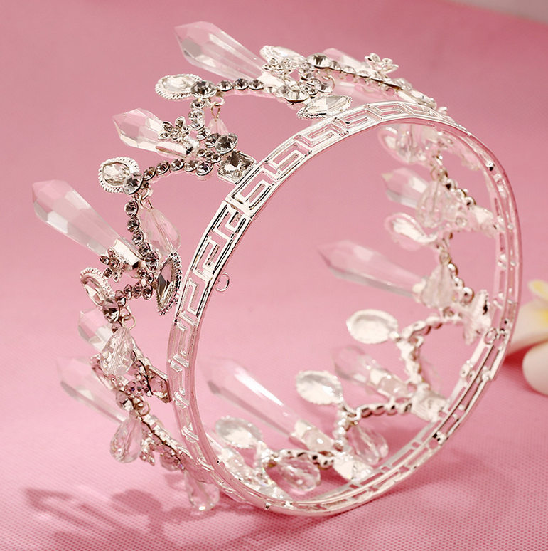 New Cheap Clear Crystal Full Round Crown