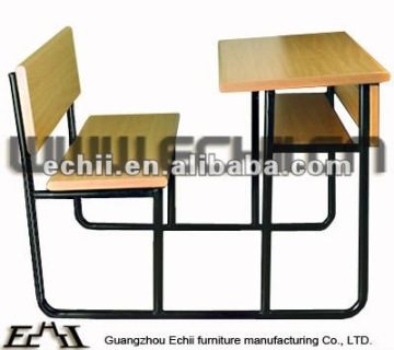 Easy-install school desk and bench