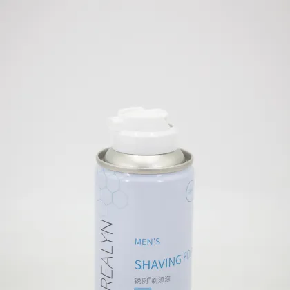 Tinplate spray foam aerosol can for shaving foam