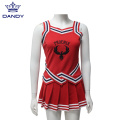 Aangepaste rode cheerleading kleding jeugd gejuich uniform