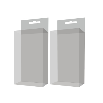 Cancella di display in plastica trasparente trasparente personalizzabile con appendiabiti: opzioni PVC, PET o PP