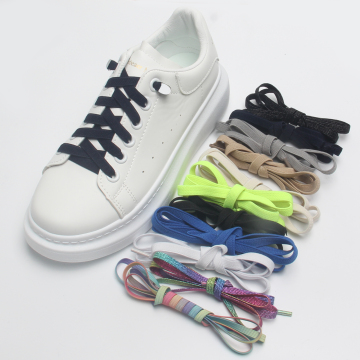Custom Tie-Dye Gradient Elastic Shoelaces with Lock for Outdoor Leisure Sneakers