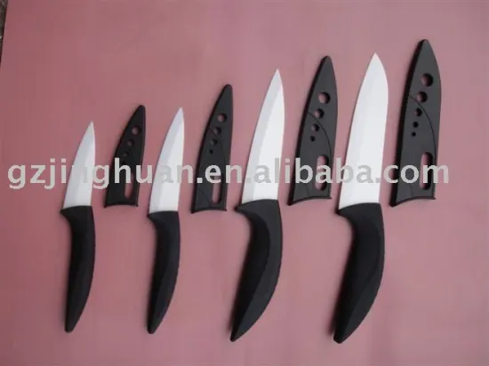 5inch white blade Ceramic utility Knife with sheath