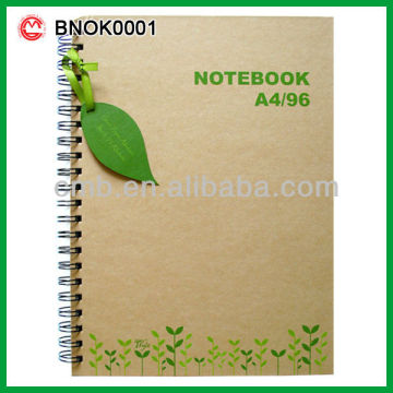 A4 spiral hardcover notebook