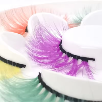 Private Label Nerk Bunte lila Wimpern - Nerz Wimpern heißer Verkauf Bivanfe