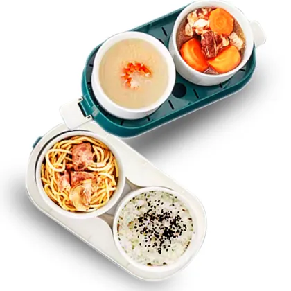 7-Day Shipping Stainless Steel Heated Electric Lunch Box - Bear Brand for Office