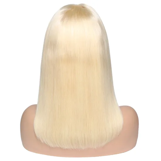 human hair wigs Indian virgin hair natural black 613 straight 13x4 bob lace front wig