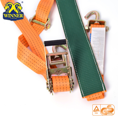 EN12195-2 Cargo Lashing Belt Strap Ratchet Tie Down Strap