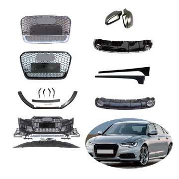 High Quality Car Body Kit: AUDI A6 12-15 RS6 Style Bumper, Grille, and Reversing Mirrors