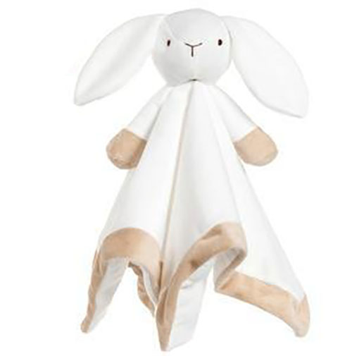 Couperon de serviette de lapin blanc moelleux