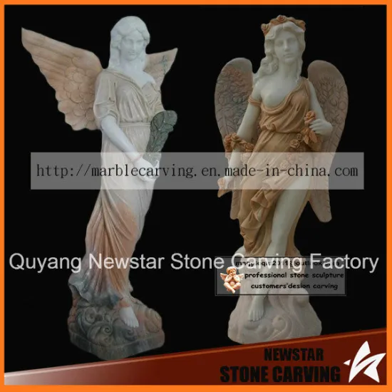 Beauty Maiden Archangel Stone Statues for Garden NS024