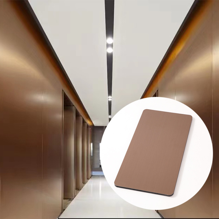 วัสดุก่อสร้างแผ่นผนังตกแต่งแผ่นโลหะ PET