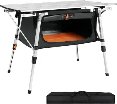 Adjustable Height Picnic Aluminum Portable Beach Folding Camping Table