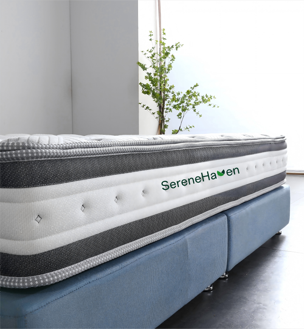 SereneHaven Breathable Firm Mattress with Spinal Support (Profile View)
