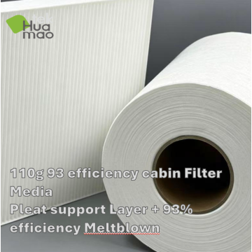 Média filtrant d'habitacle 110 g, 93 % d'efficacité