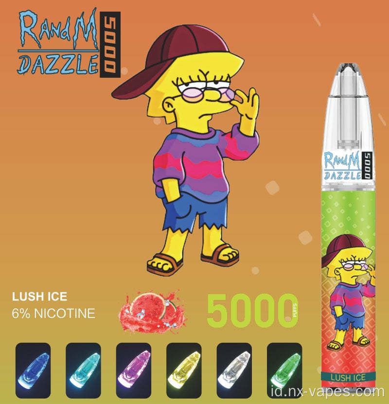 Randm asli Dazzle 5000puffs Disposable Vaporizer