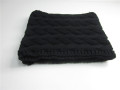 Mesin Knitting Black Jacquard Loop Scarf