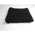 Machine Knitting Black Jacquard Loop Scarf