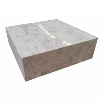 Carrara White Marmor Sockel Couchtisch