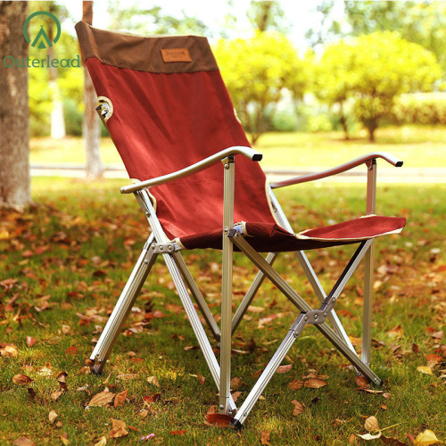 Camping Fodable Chair Outdoor Camping Furniture Adjustable Aluminum Folding Chair Manufactory