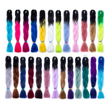 Factory Ombre Synthetic Soft Jumbo Braiding Hair 100G 24Inch Jumbo Braid Hair Extensions
