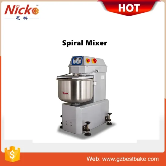 25kg 50kg 80kg Commercial Food Flour Kneading Mixer Bakery Spiral Dough Mixer with Timer
