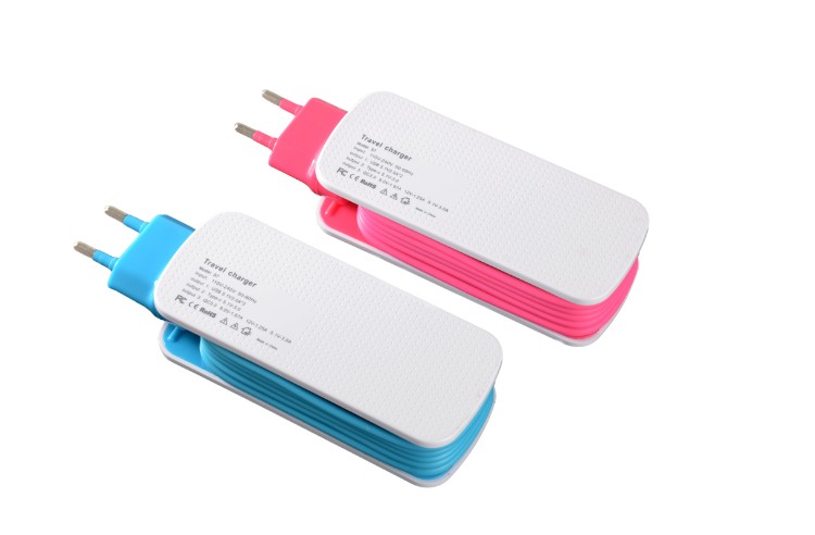 EU plug Travel Charger with 4 USB Port