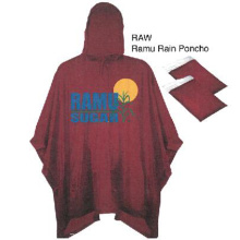 أزياء ترويجية رخيصة مخصصة شعار مطبوع PVC rainponcho