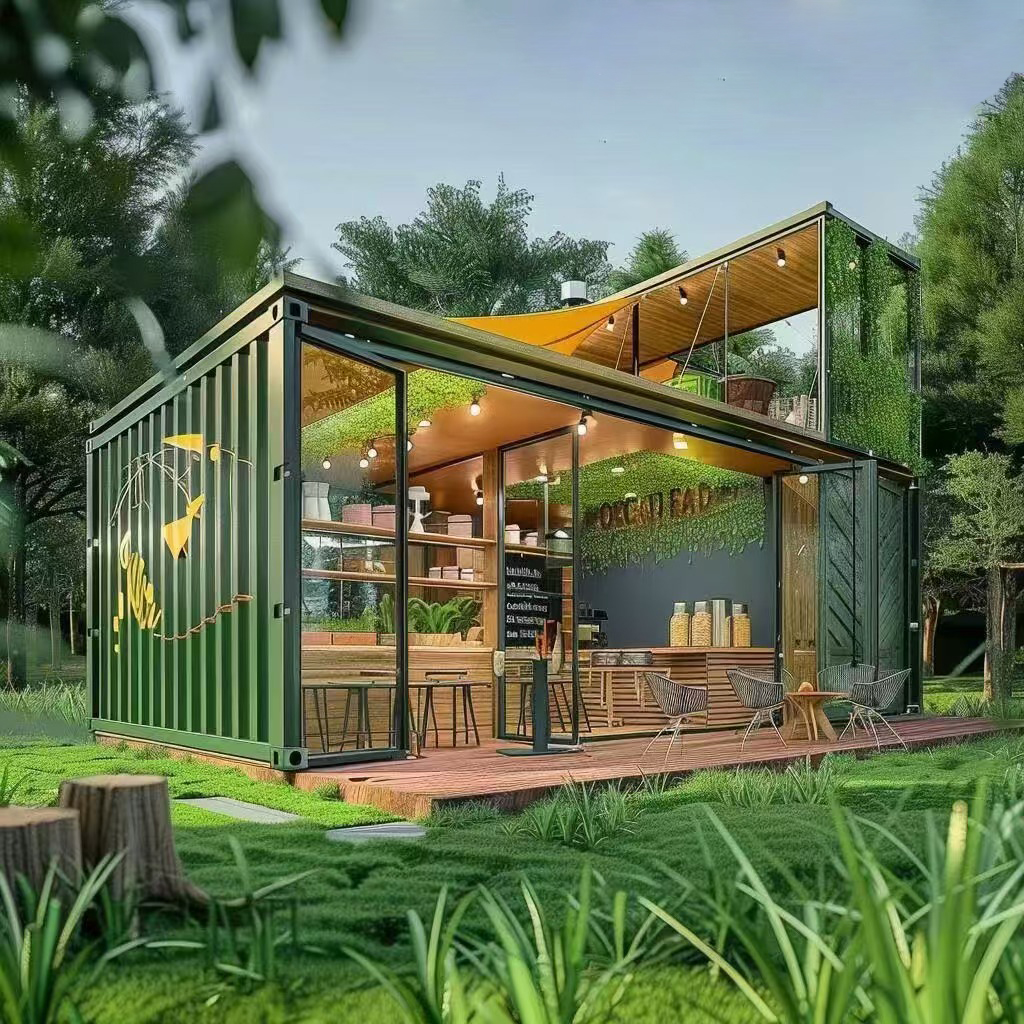 40ft Double-storey Prefabricated Container Store, High Quality 40ft ...