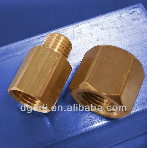 brass hex threaded tube connecting nut