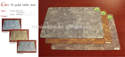 RNPT new Ti-gold PLACE MAT TDM-M