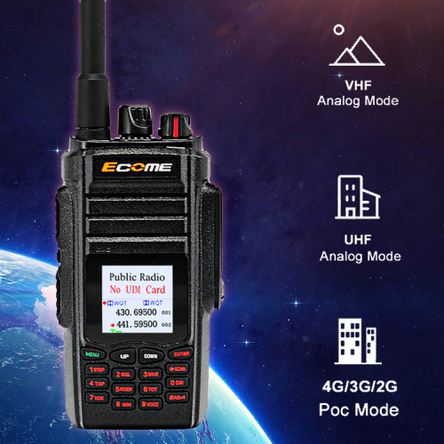 ECOME ET-L55 200 km Carte globale de longue durée Interphone 2G 3G 4G LTE Walkie Talkie avec carte SIM