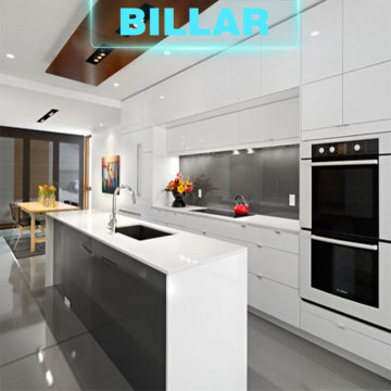 2016 GuangZhou white lacquer European style kitchen cabinet designs