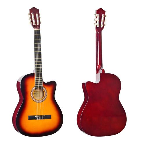 Popular Handmade Classical Guitar T-C39Q cutaway colorful classical guitar Manufactory