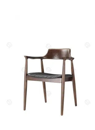 Design leather cushion solid wood chairs