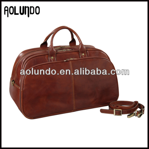 High Quality Italy Men Leather Travel Bag