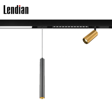 Movable Zigbee Tuya Driver RGB Ultrathin Track Light Riel LED Linear with Magnetic Pendant