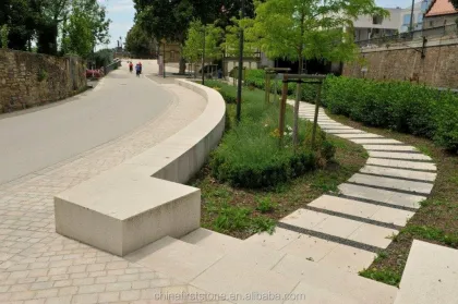 G682 Sunset Gold Granite Anti Slip Exterior Stair Steps